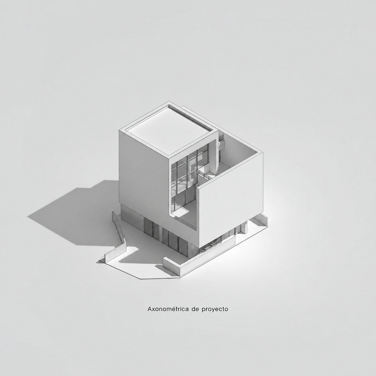 Axonométrica de proyecto de vivienda